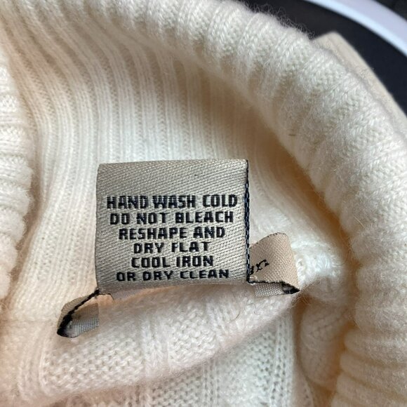 Vertical Design 2-ply Cashmere Cable Knit Womens XL Sweater  Turtleneck - Picture 10 of 12